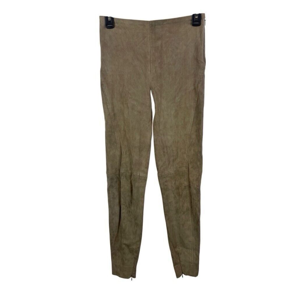 Ralph Lauren Lamb Suede The Real Real Size 4 Skinny Tan Riding Pants